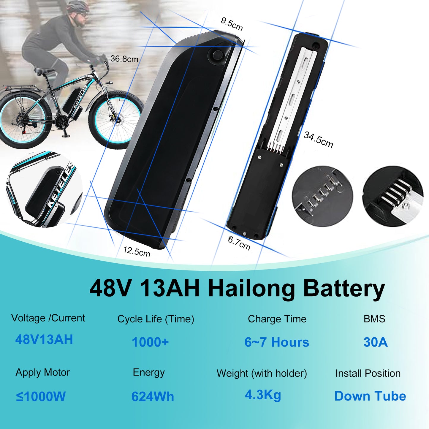 Keteles ebike 48V 13AH baterry