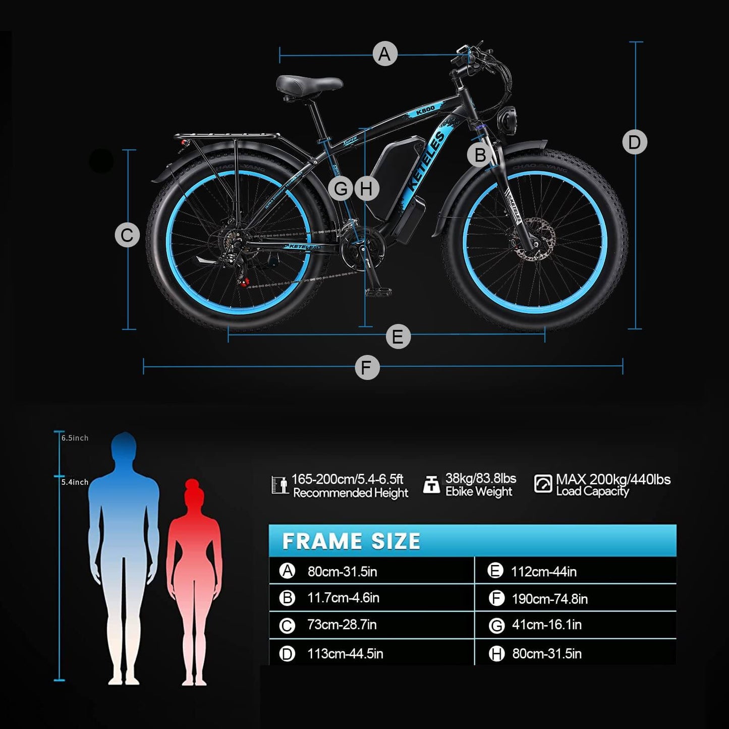 KETELES K800 1000W E-bike 20AH Single Motor Version