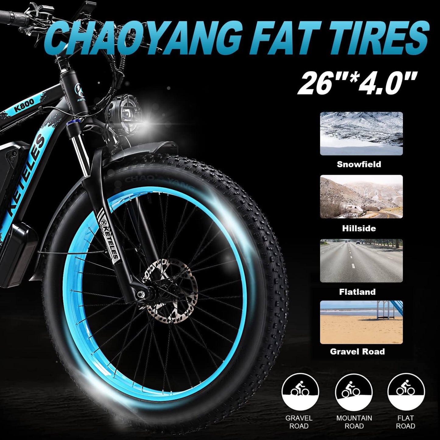 KETELES K800 1000W E-bike 20AH Single Motor Version