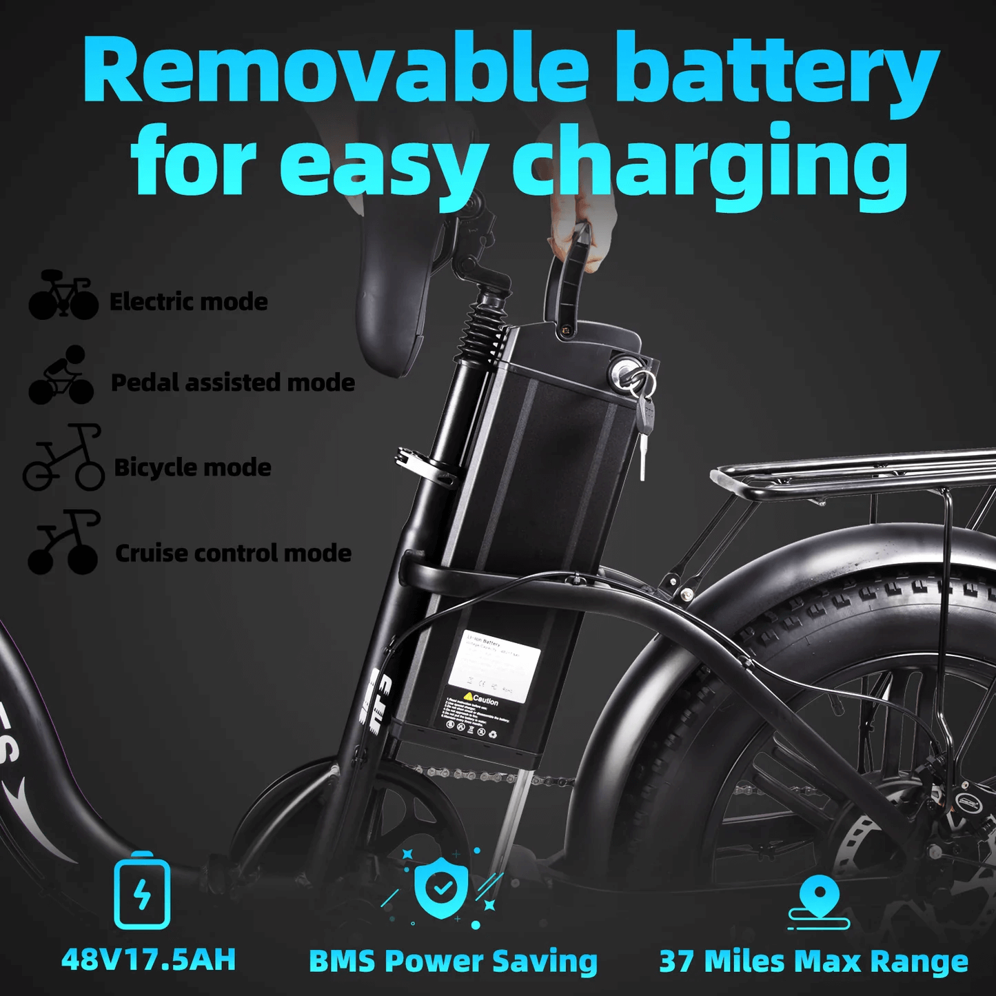 KETELES KF9 1000W 17.5Ah 20‘’ Folding Electric Bicycle