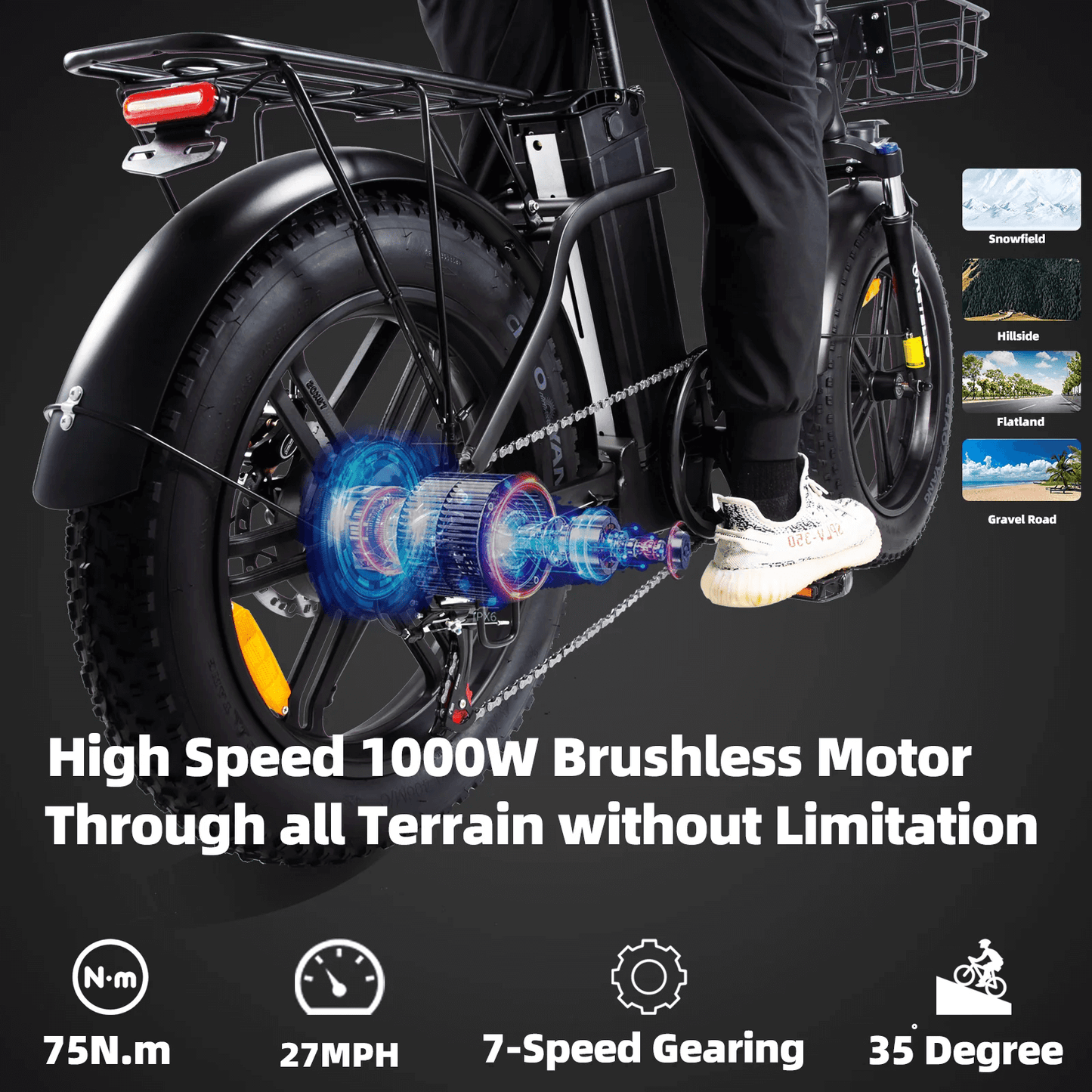 KETELES KF9 1000W 17.5Ah 20‘’ Folding Electric Bicycle