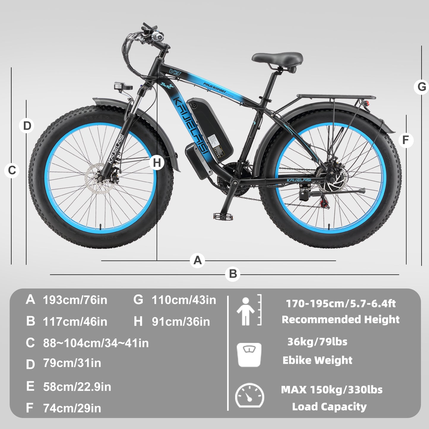 KETELES KAIJIELAISI V3 1000W Dual Motor Ebike