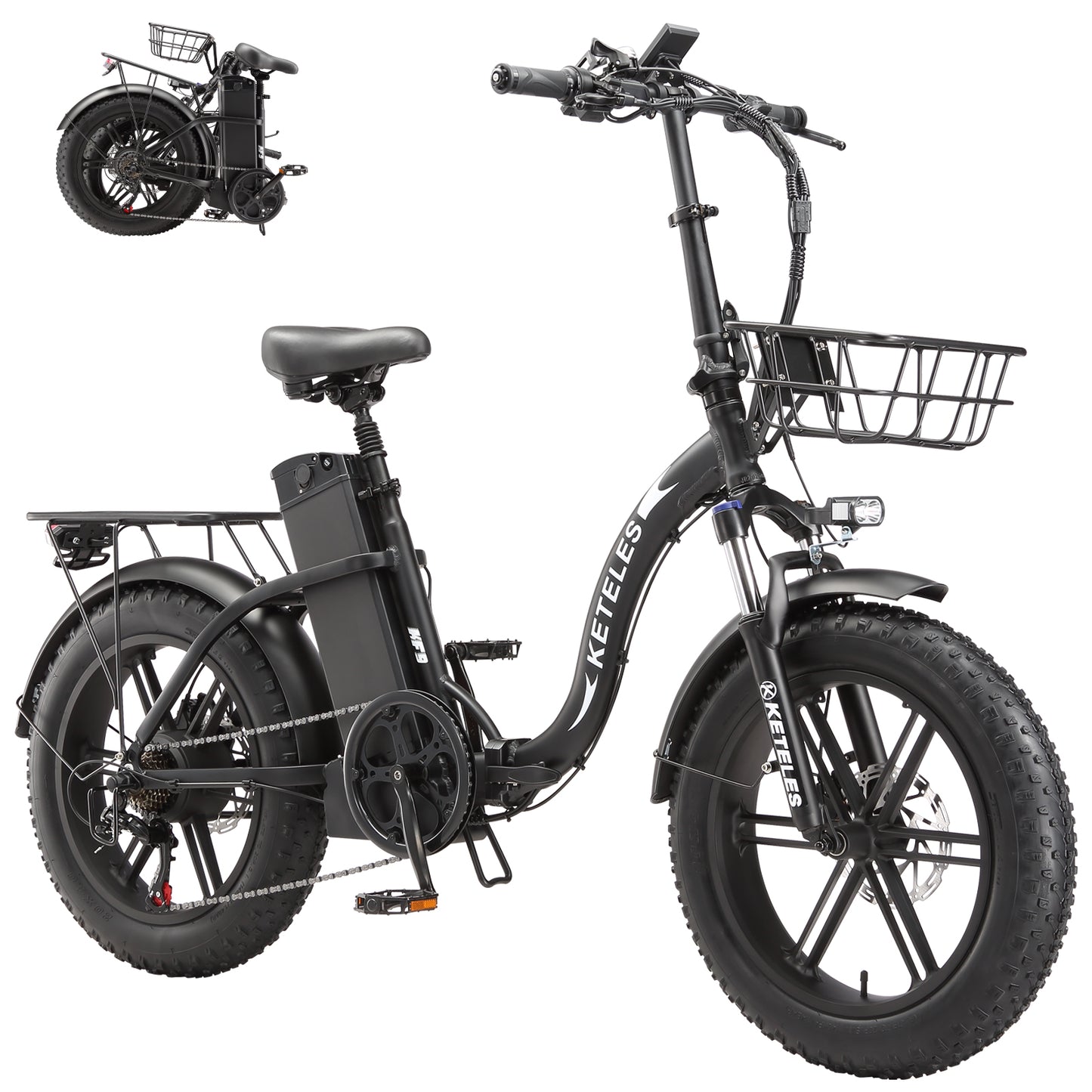 KETELES KF9   2×1000W dual Motors 48V 23Ah 20" Inch folding Commuter Electric Bike