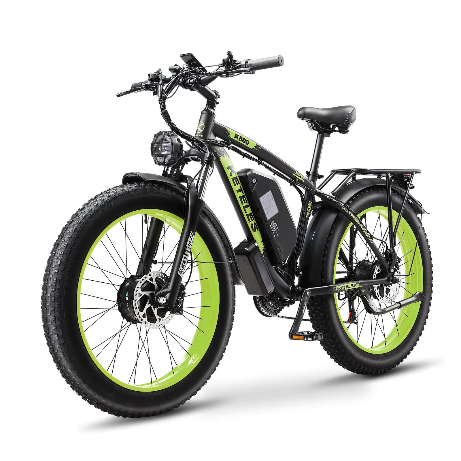 KETELES K800 2000W dual Motors Electric Bike 23AH Battery Electric 26