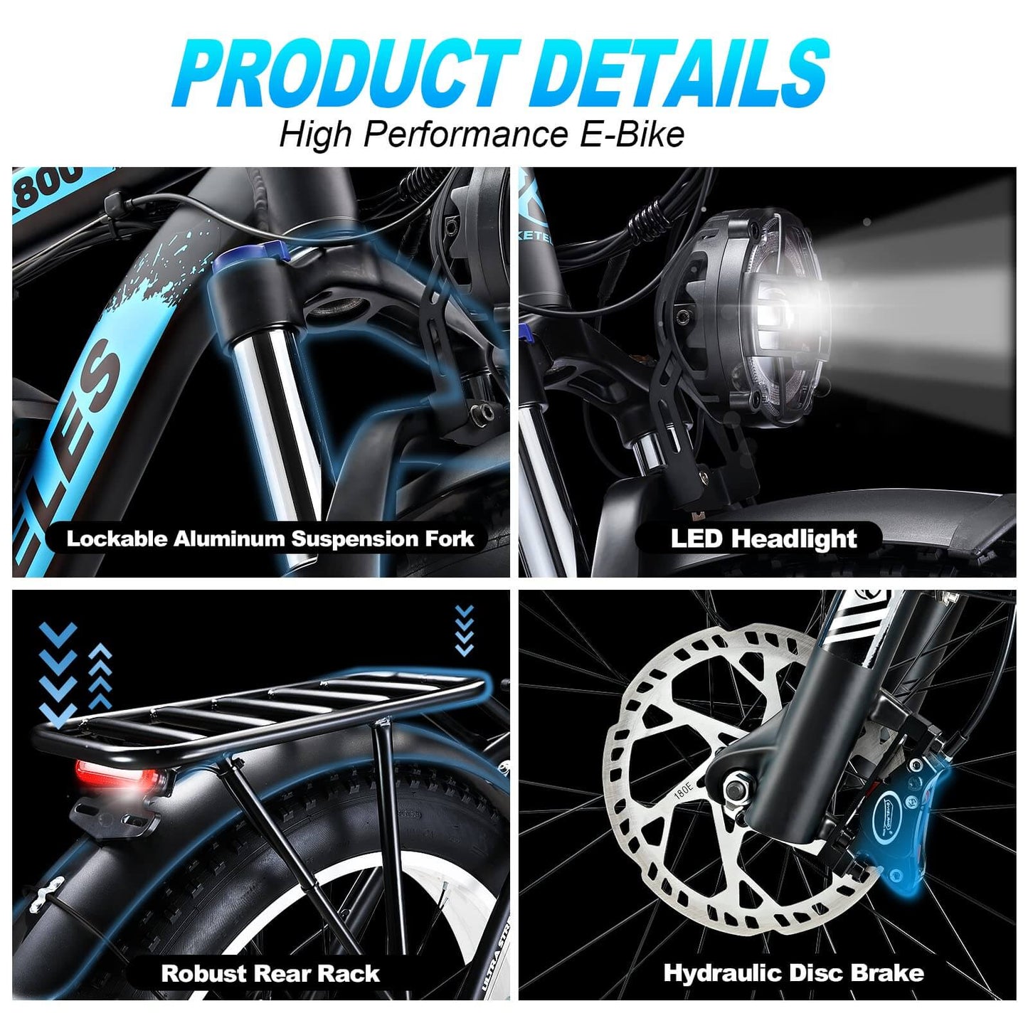 KETELES K800 1000W E-bike 20AH Single Motor Version