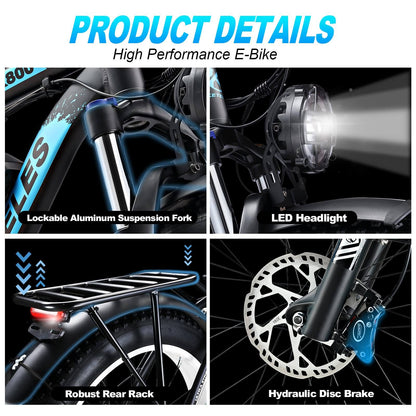 KETELES K800 1000W E-bike 20AH Single Motor Version