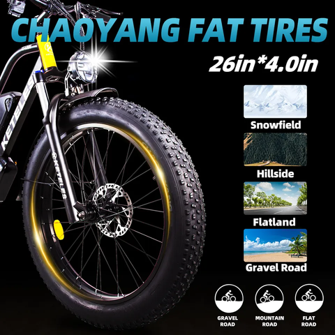 KETELES XF4000 1000W Electric Bike 48V 23AH Fat Tire E-Bike