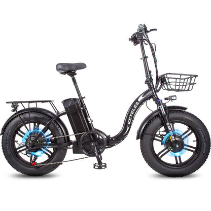 KETELES KF9   2×1000W dual Motors 48V 23Ah 20" Inch folding Commuter Electric Bike