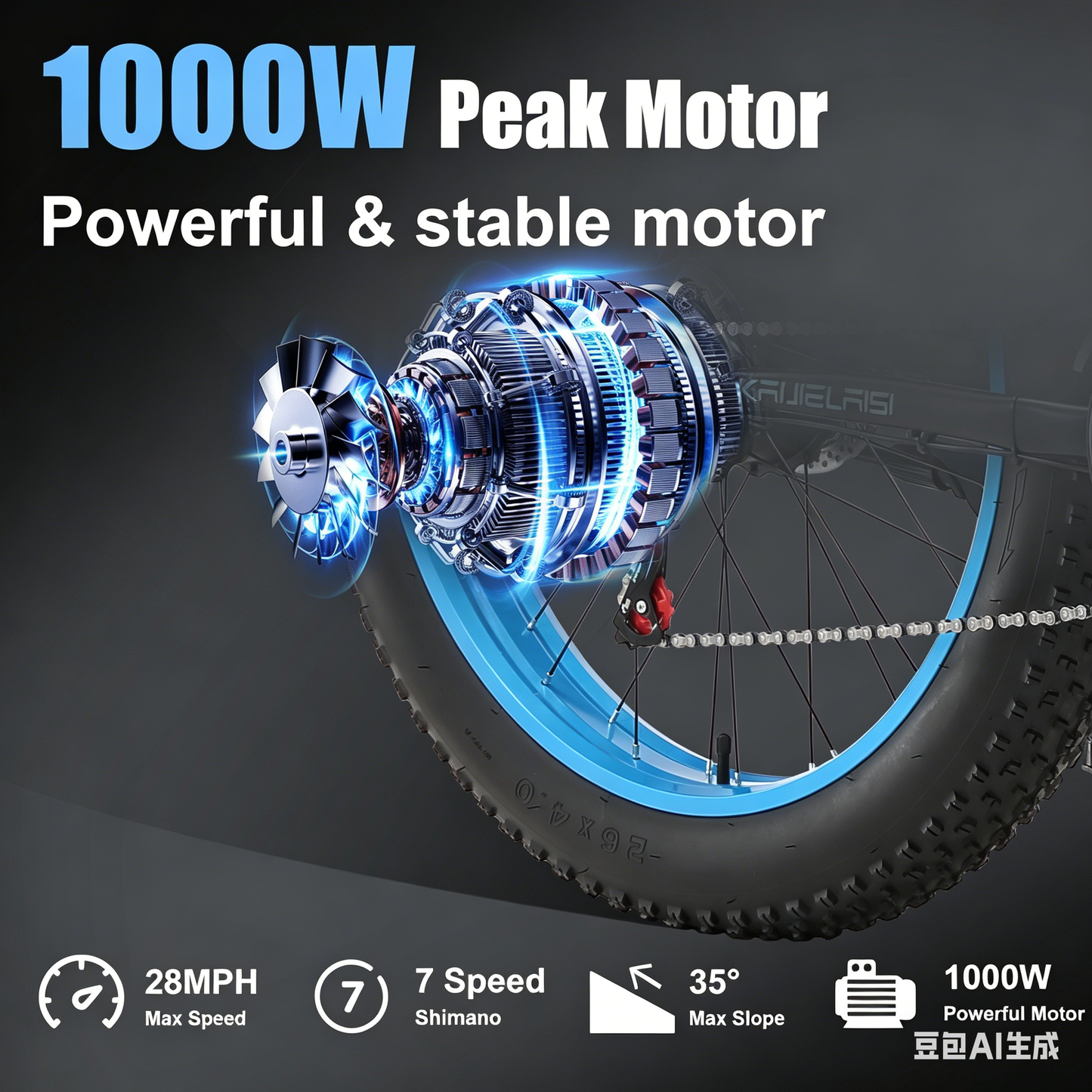 KETELES KAIJIELAISI V3 1000W Dual Motor Ebike
